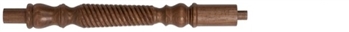 Walnut Barley Twist Continuous Handrail Newel Post