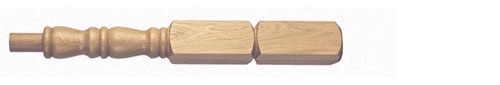 Oak Georgian Newel Post 415mm Head 83mm