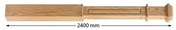 Oak Panel Newel Box Post 2400