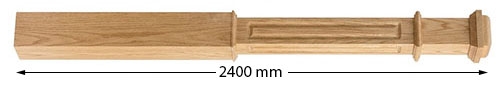 Oak Panel Newel Box Post 2400