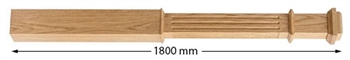 Oak Fluted Newel Box Post 1800