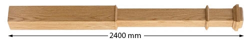 Oak Plane Newel Box Post 2400