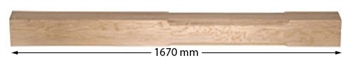 Oak Stop Chamfer Complete 95mm Newel Post 1.670mtr