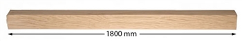 Oak Square Complete 1800 83mm Newel Post