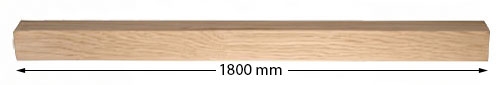Oak Square Complete 1800 83mm Newel Post