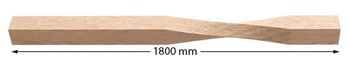 Oak Contemporary Newel Post