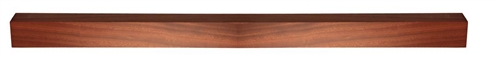 Dark Hardwood Square Complete Newel Post 2mtr