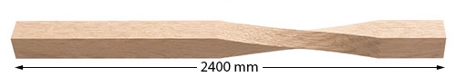 Oak Contemporary Newel Post