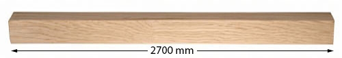 Oak Square Complete Newel Post 2.7mtr