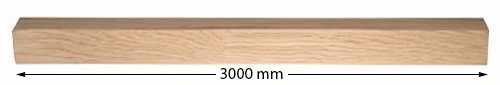 Oak Square Complete Newel Post 3.0mtr