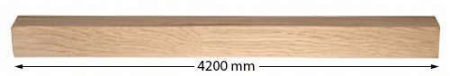 Oak Square Complete Newel Post 4.2mtr