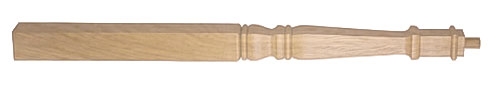 Oak Provincial Volute Newel Post