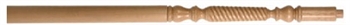 Hemlock Barley Twist Volute Newel Post