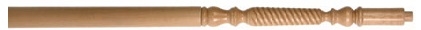Hemlock Barley Twist Volute Newel Post