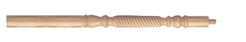 Oak Barley Twist Volute Newel Post