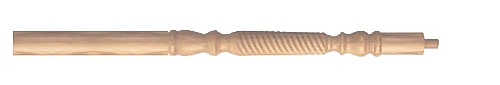 Oak Barley Twist Volute Newel Post