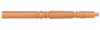 Pine Barley Twist Volute Newel Post