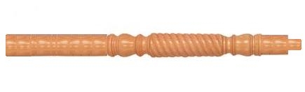 Pine Barley Twist Volute Newel Post