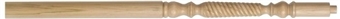Tulip Barley Twist Volute Newel Post