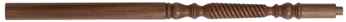 Walnut Barley Twist Volute Newel Post