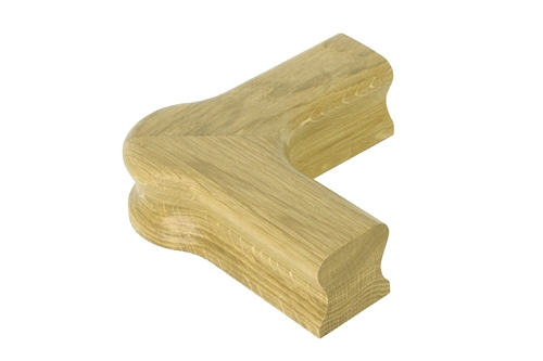 Oak Horizontal Cap 90 Degree Turn