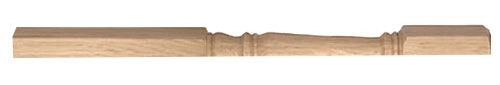 Oak Georgian Complete Half Newel Post - 7 220mm Head