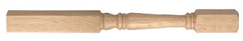 Oak Georgian Complete Newel Post - 7 220mm Head