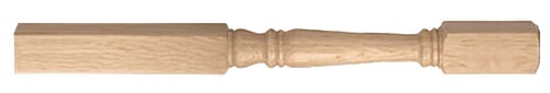 Oak Georgian Complete Newel Post - 7 220mm Head
