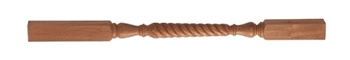 Dark Hardwood Barley Twist 41mm Spindle 1100 x 41 x 41mm