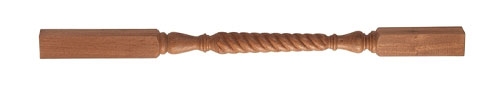 Dark Hardwood Barley Twist 41mm Spindle 1100 x 41 x 41mm