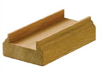 Oak Pre-Finished TB Baserail 3.0mtr 32mm groove with infill