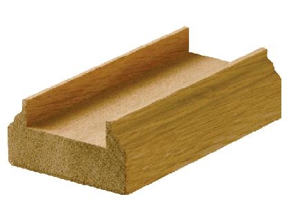 Oak Pre-Finished TB Baserail 3.0mtr 32mm groove with infill