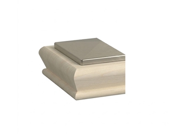 Unique Tulip Brushed Half Pyramid Newel Cap