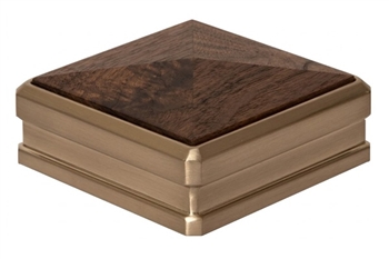 Solution Brushed Nickel Walnut Newel Cap