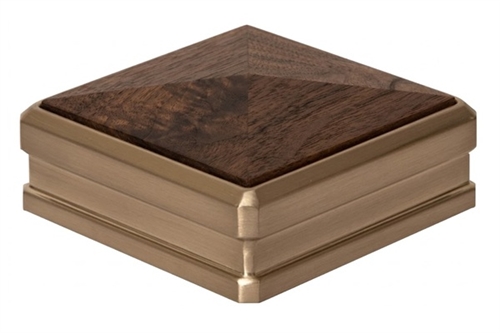 Solution Brushed Nickel Walnut Newel Cap
