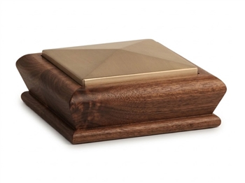 Unique Walnut  Brushed Pyramid Newel Cap