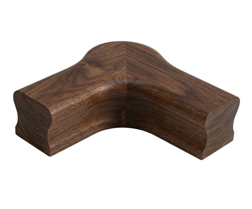 Walnut Horizontal Cap 90 Degree Turn