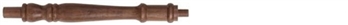 Walnut Georgian Continuous Handrail Newel Post