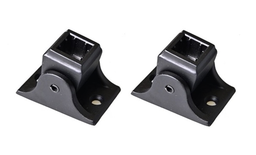Whittington Adjustable Rake & Landing Brackets â€“ Matt Black (Pair) - 13mm Square
