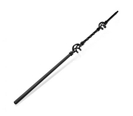 Whittington Double Basket Matt Black Iron Spindle