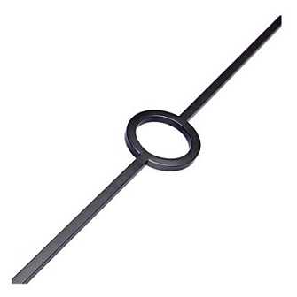 Whittington Circle Matt Black Iron Single Stair and Landing Baluster