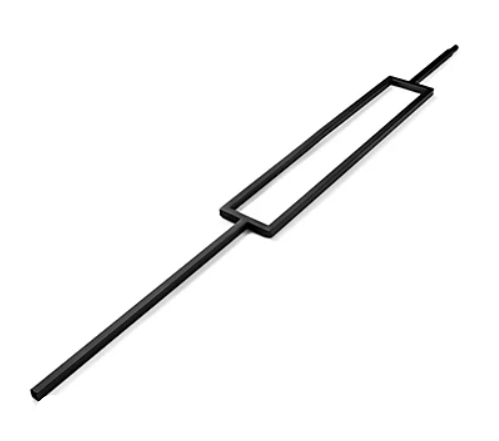 Whittington Matt Black Iron Rectangular Stair and Landing Baluster